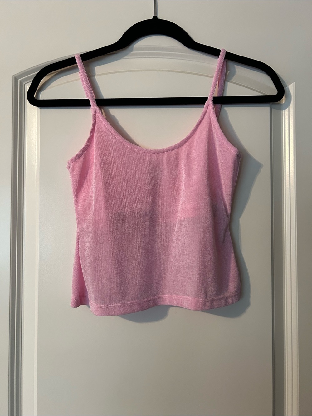 Danielle Guizio Pink Velvet Cami